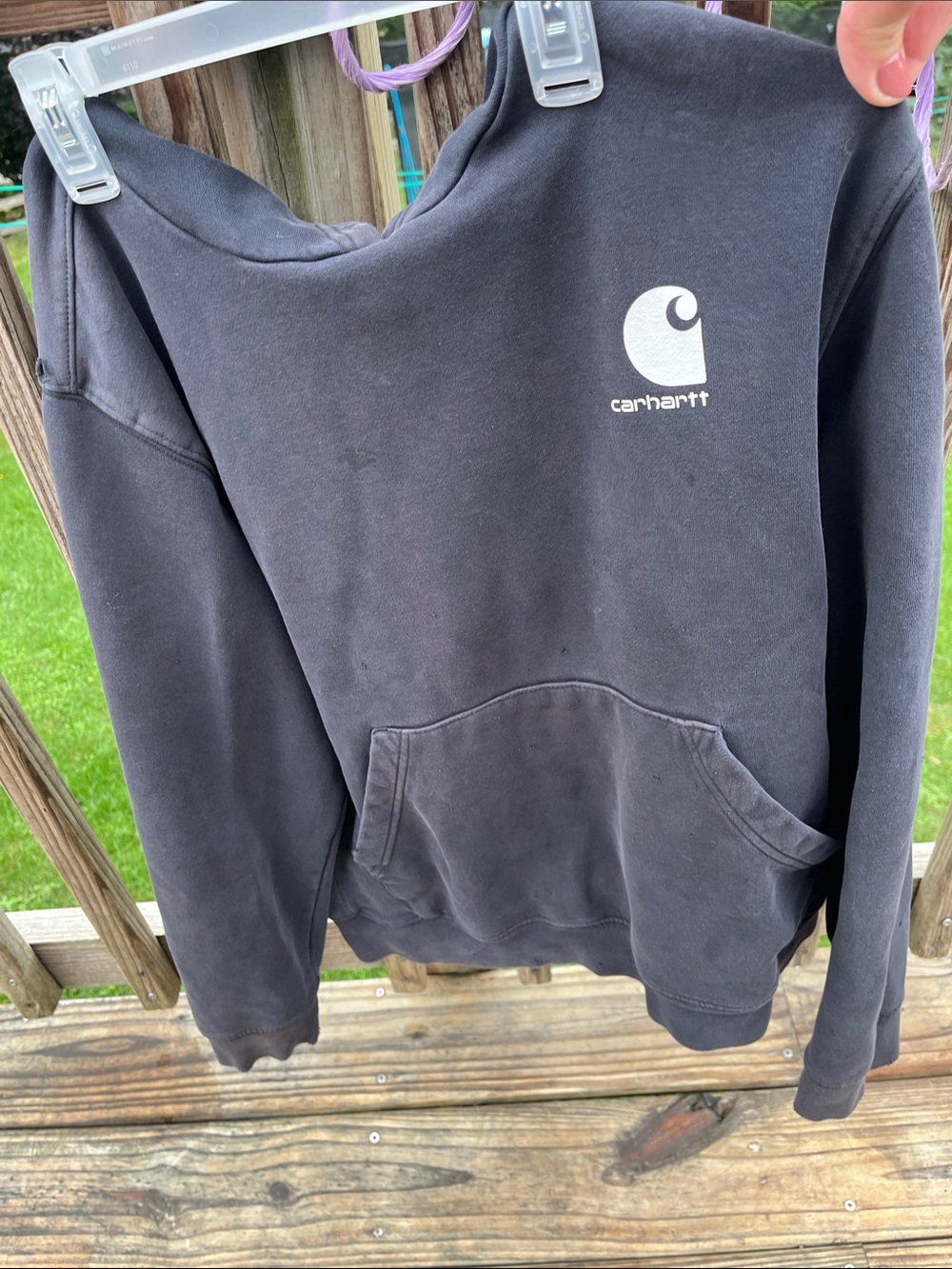 Carhartt Women's Black Scoop-Neck Logo Sweatshirt